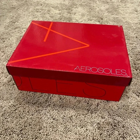 New in box Aerosoles high alert blue denim sandals 6.5 block heel x cross - Picture 16 of 16